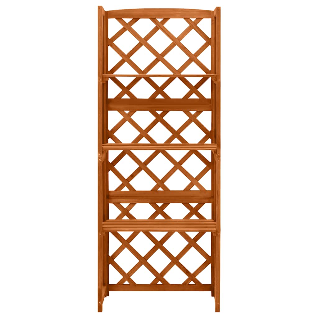 espalier med hylder 55x30x140 cm massivt grantræ