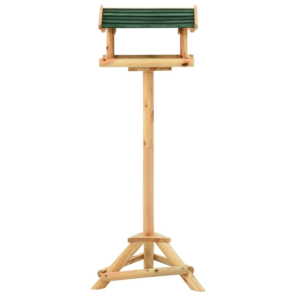 fuglehus med stativ 37x28x100 cm massivt fyrretræ