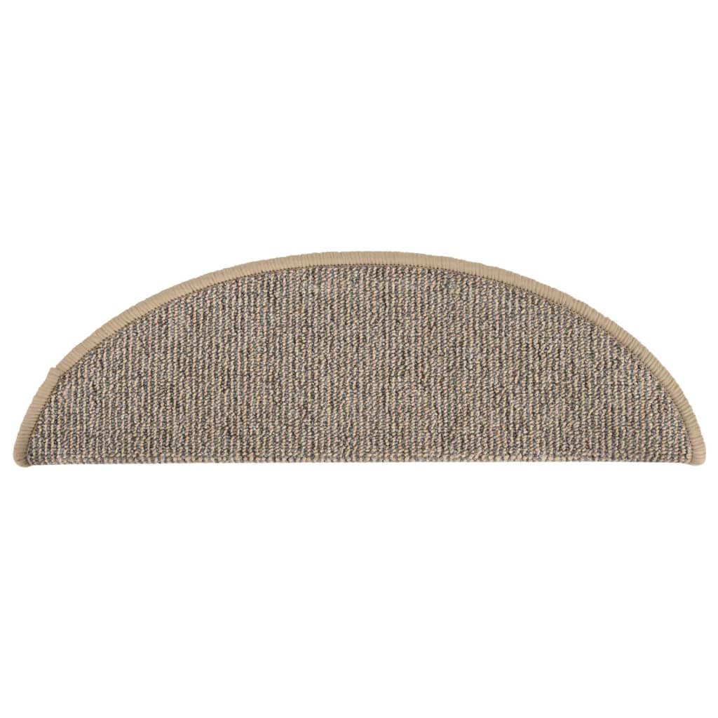trappemåtter 15 stk. 56x17x3 cm brune halvrunde