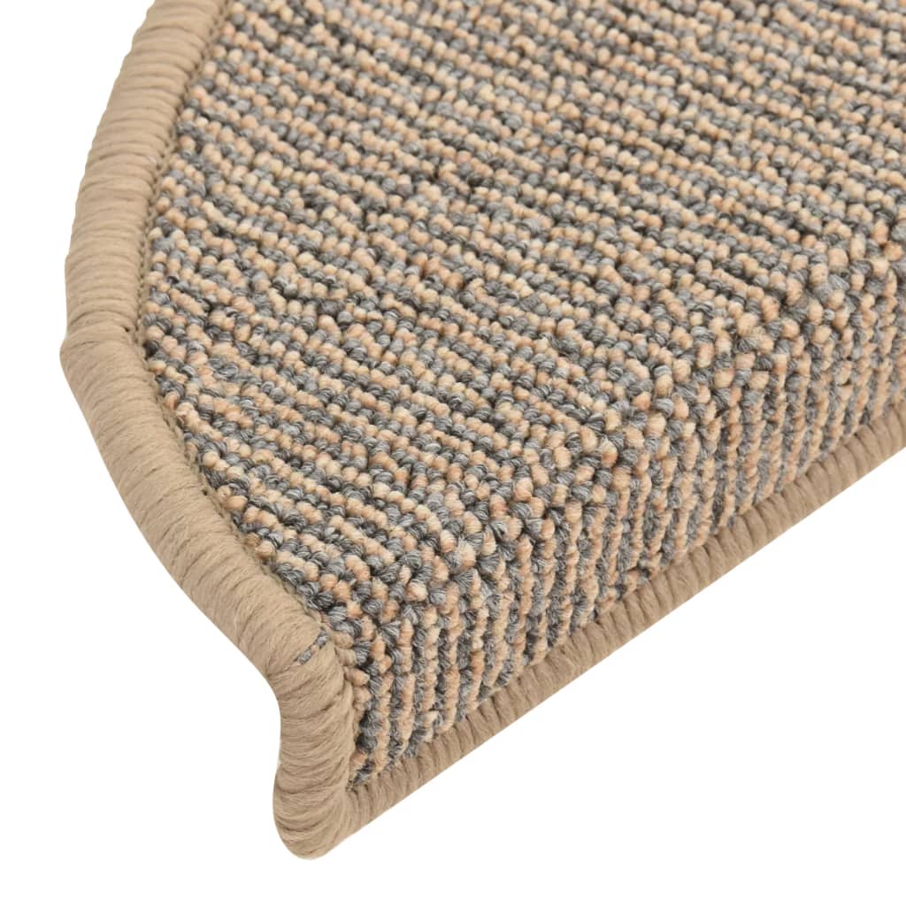 trappemåtter 15 stk. 56x17x3 cm brune halvrunde