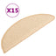 trappemåtter 15 stk. 56x17x3 cm cremefarvede halvrund