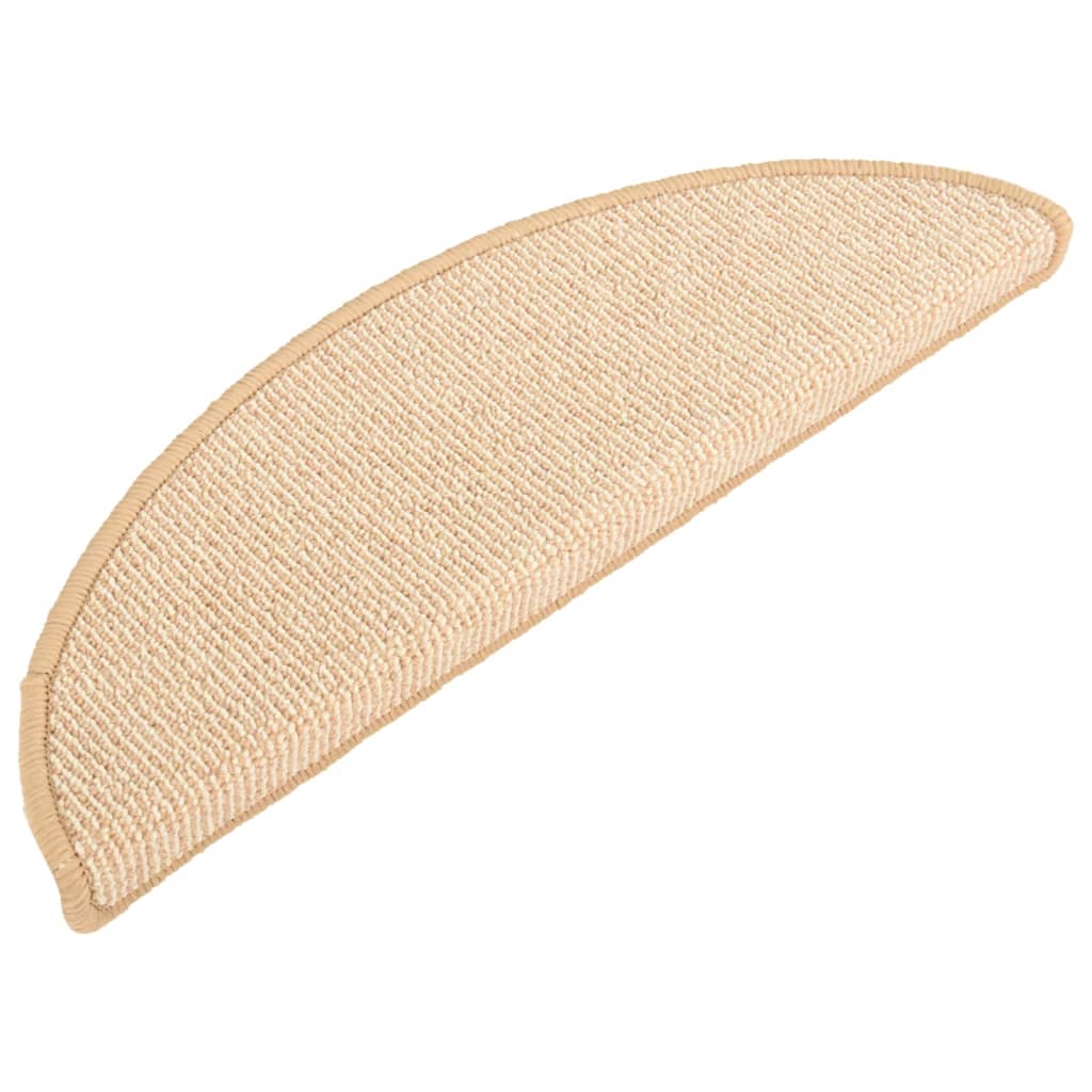 trappemåtter 15 stk. 56x17x3 cm cremefarvede halvrund