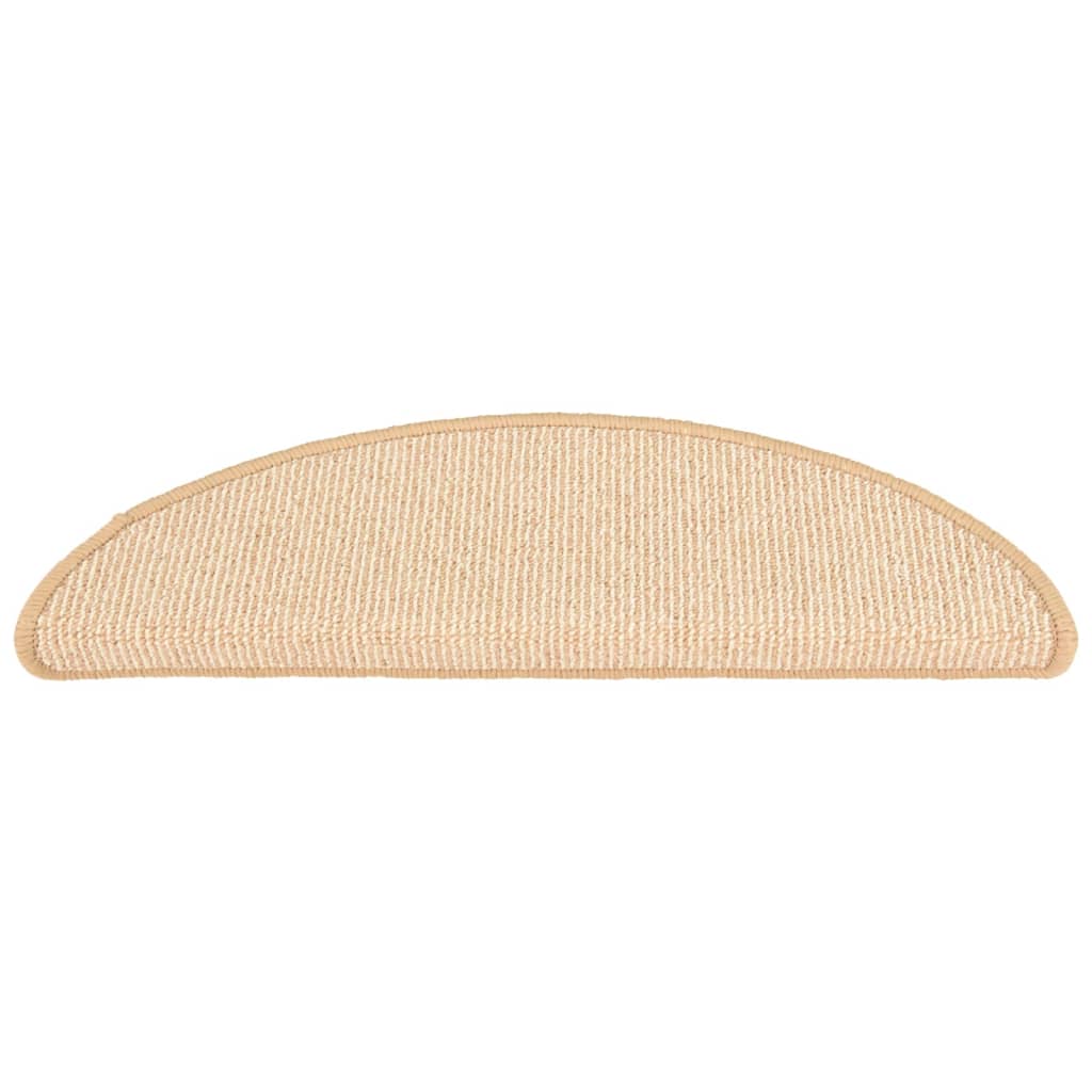 trappemåtter 15 stk. 56x17x3 cm cremefarvede halvrund