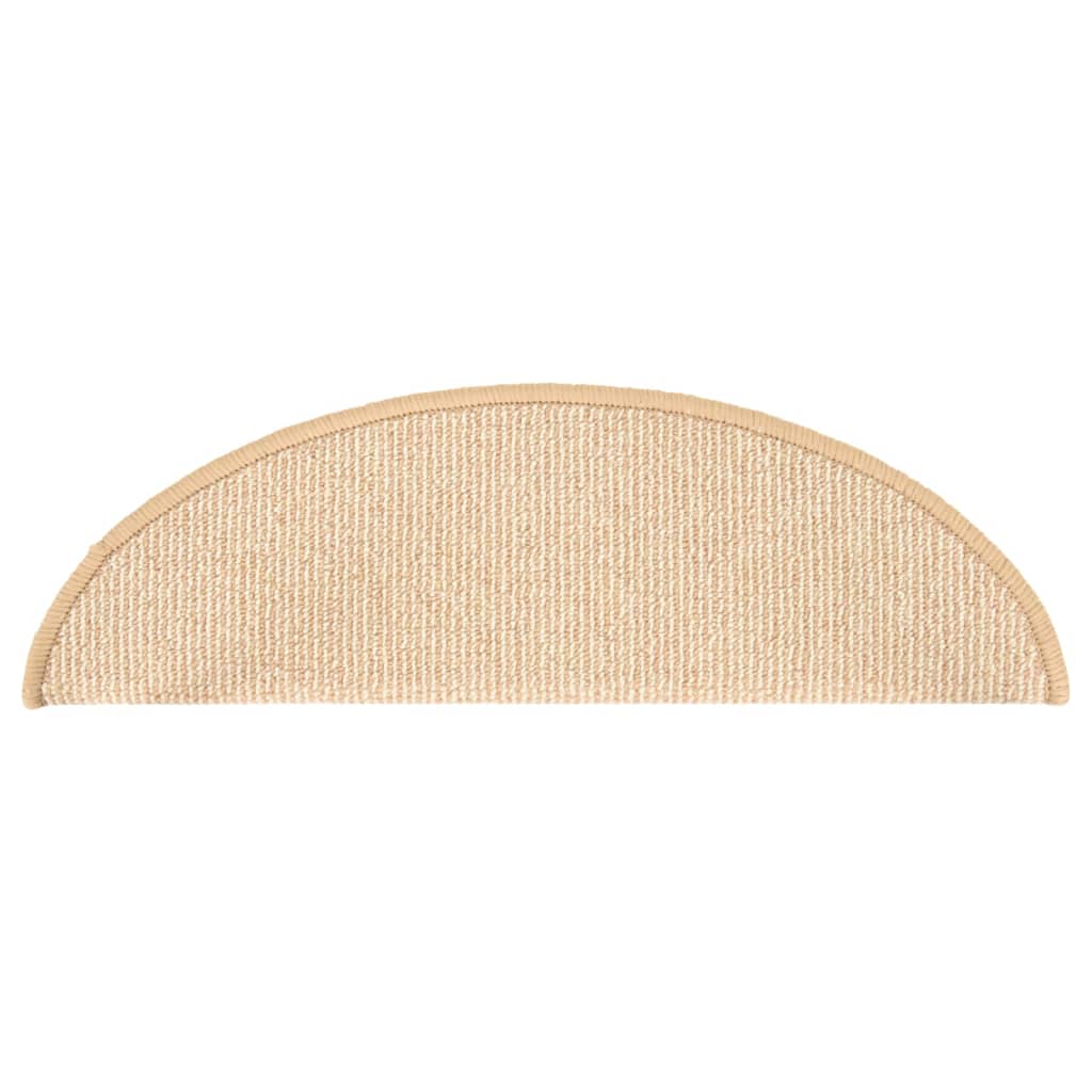 trappemåtter 15 stk. 56x17x3 cm cremefarvede halvrund