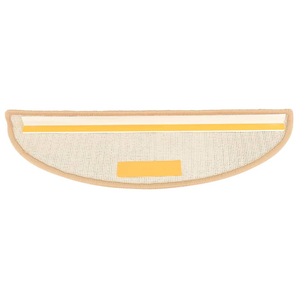 trappemåtter 15 stk. 56x17x3 cm cremefarvede halvrund
