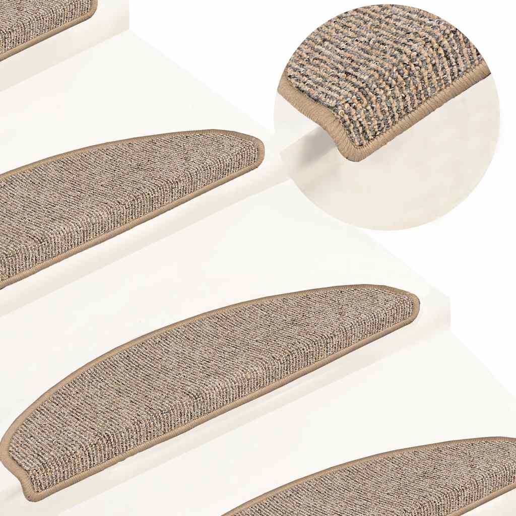 trappemåtter 15 stk. 65x21x4 cm brune halvrund store