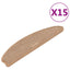 trappemåtter 15 stk. 65x21x4 cm lysebrune halvrunde store