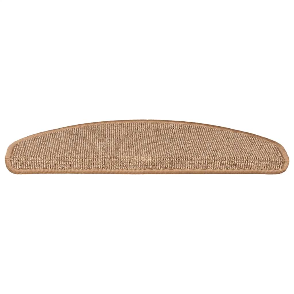 trappemåtter 15 stk. 65x21x4 cm lysebrune halvrunde store