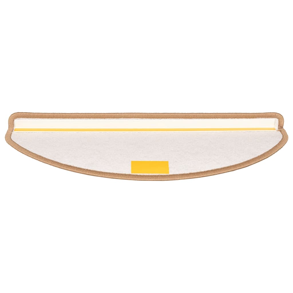 trappemåtter 15 stk. 65x21x4 cm lysebrune halvrunde store