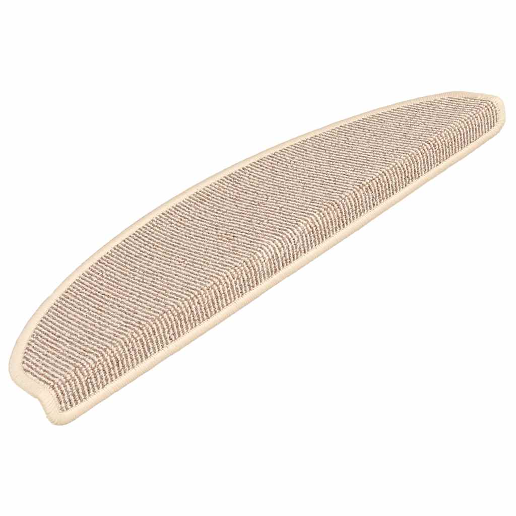 trappemåtter 15 stk. 65x21x4 cm hvide og brune halvrunde store