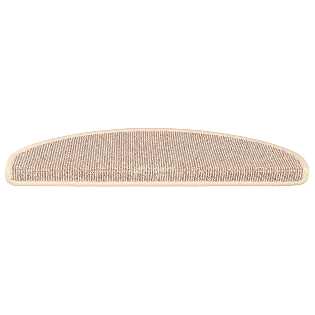 trappemåtter 15 stk. 65x21x4 cm hvide og brune halvrunde store