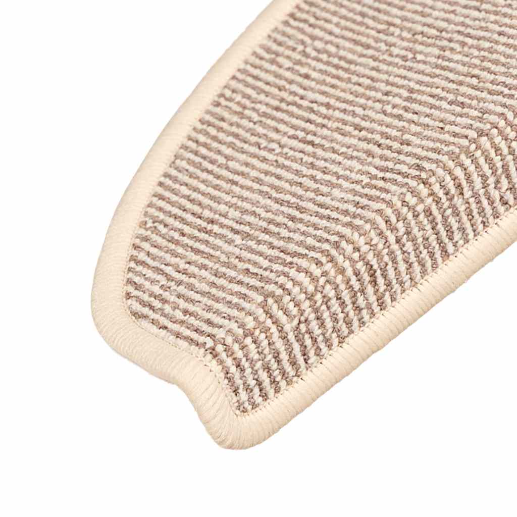 trappemåtter 15 stk. 65x21x4 cm hvide og brune halvrunde store