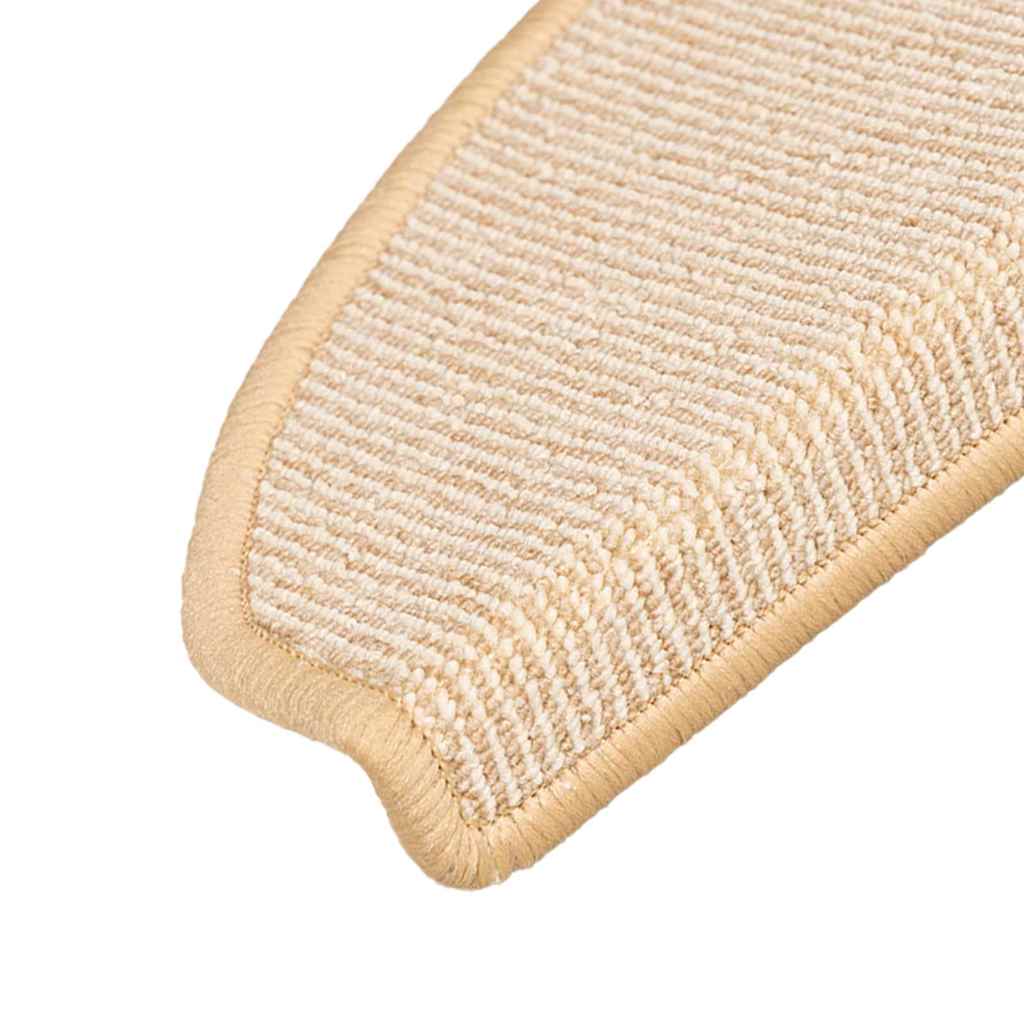 trappemåtter 15 stk. 65x21x4 cm cremefarvede halvrund store