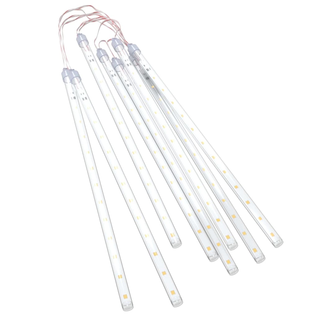 meteorlys 8 stk. 30 cm 192 LED'er indendørs/udendørs varm hvid