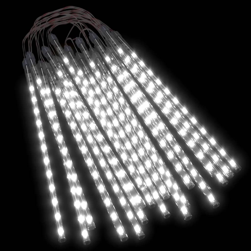 meteorlys 8 stk. 30 cm 192 LED'er indendørs/udendørs kold hvid