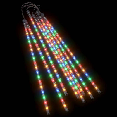 lyskæde meteorregn 8 stk. 50 cm 288 LED'er farverigt lys