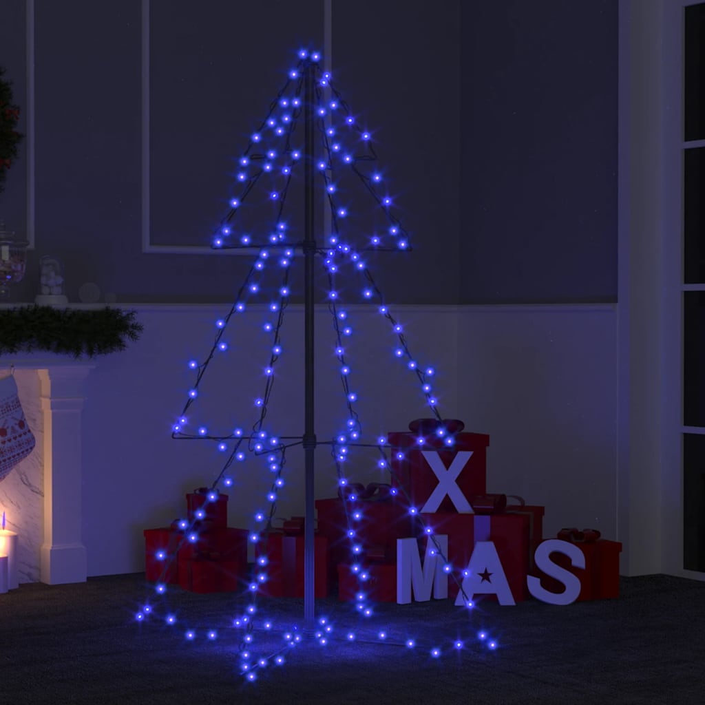 lysende juletræ 78x120 cm 160 LED'er indendørs/udendørs