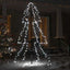 lysende juletræ 98x150 cm 200 LED'er indendørs/udendørs