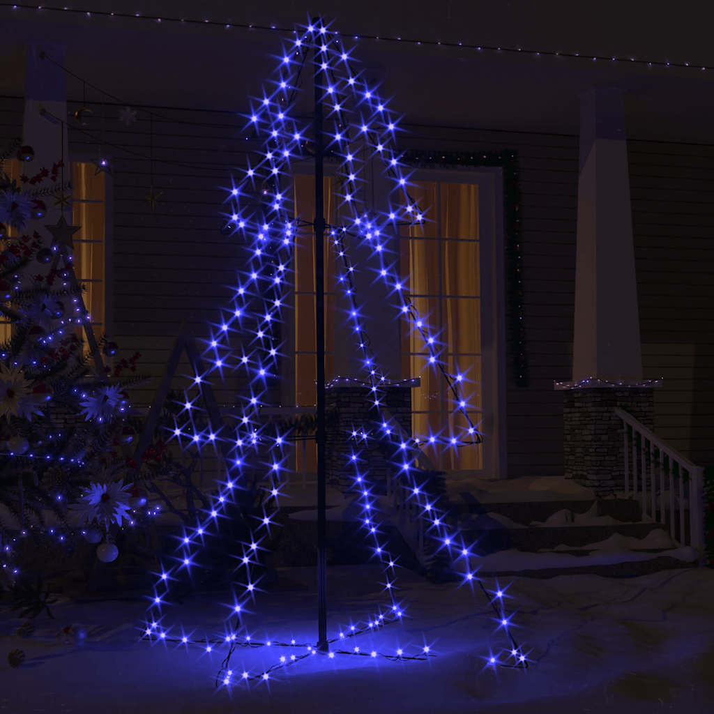 lysende juletræ 98x150 cm 200 LED'er indendørs/udendørs