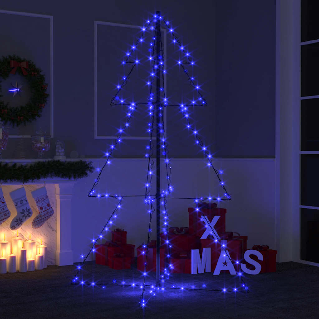 lysende juletræ 98x150 cm 200 LED'er indendørs/udendørs