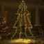 lysende juletræ 118x180 cm 240 LED'er indendørs/udendørs