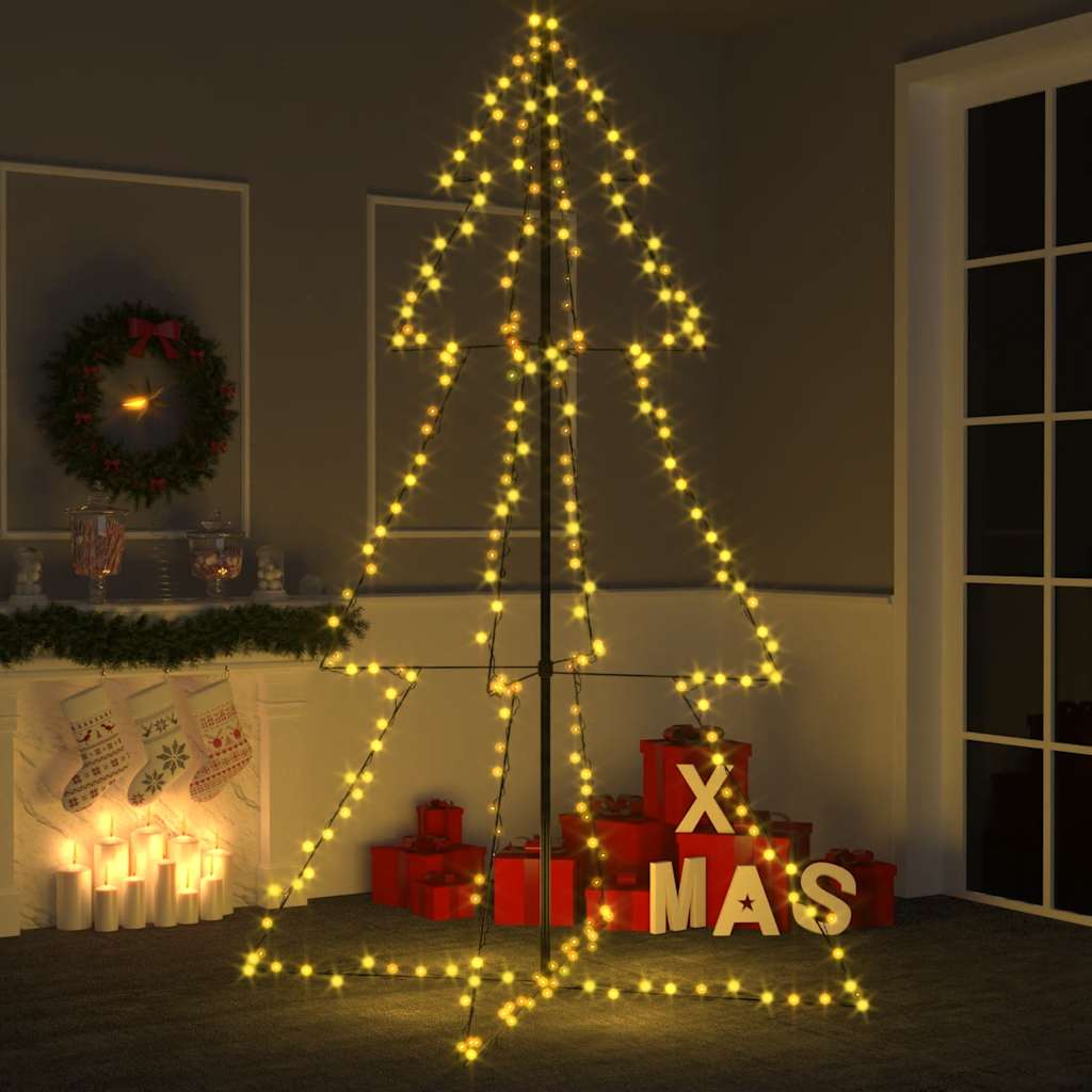 lysende juletræ 118x180 cm 240 LED'er indendørs/udendørs
