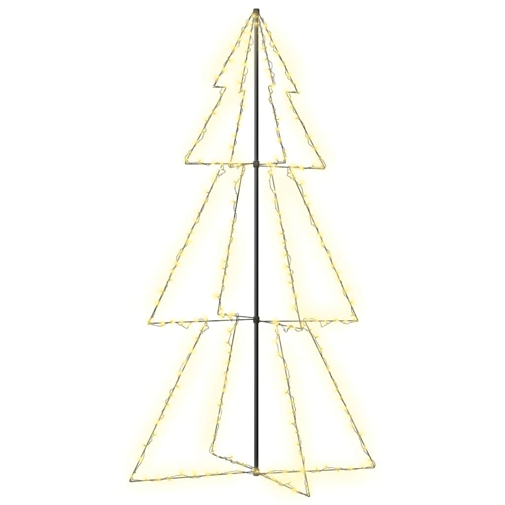 lysende juletræ 120x220 cm 300 LED'er indendørs/udendørs