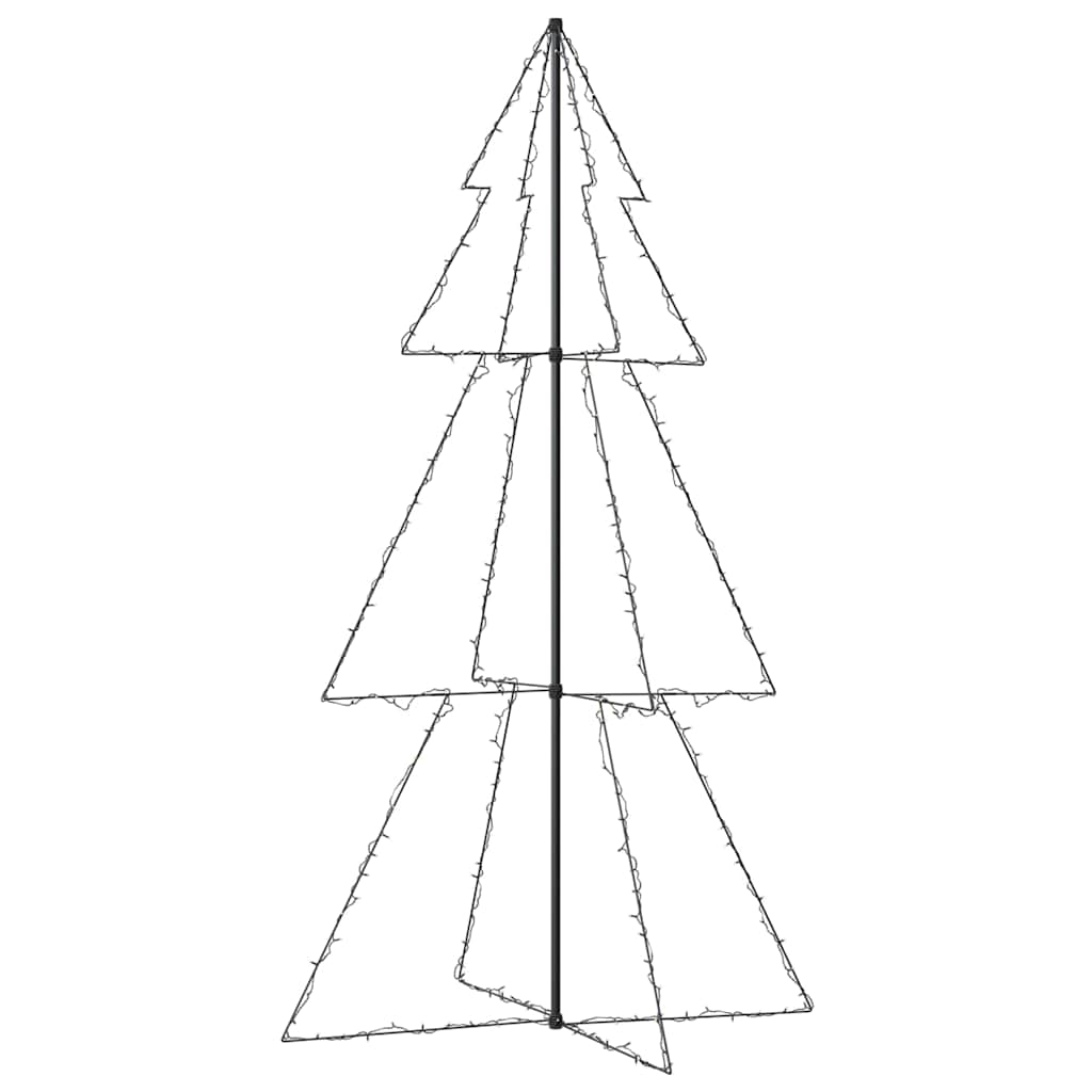 lysende juletræ 120x220 cm 300 LED'er indendørs/udendørs