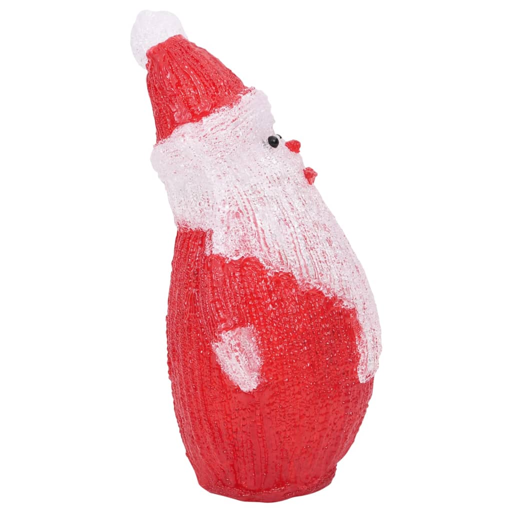 julemand med LED-lys 28 cm indendørs/udendørs akryl