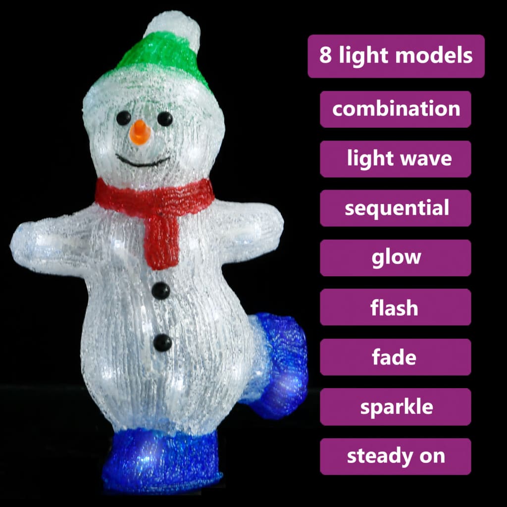 LED-julesnemand 30 cm indendørs/udendørs akryl