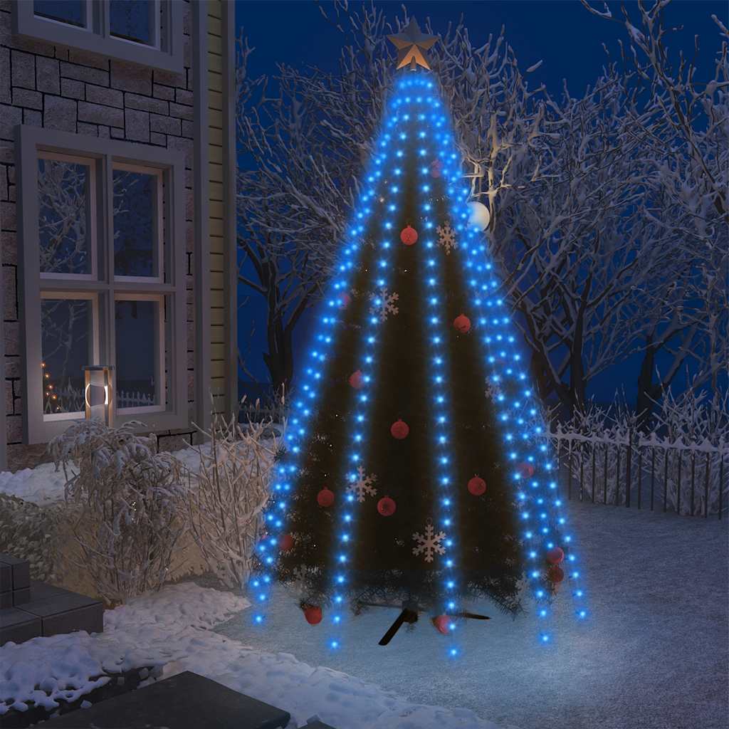 lysnet til juletræ 250 lysdioder 250 cm blå