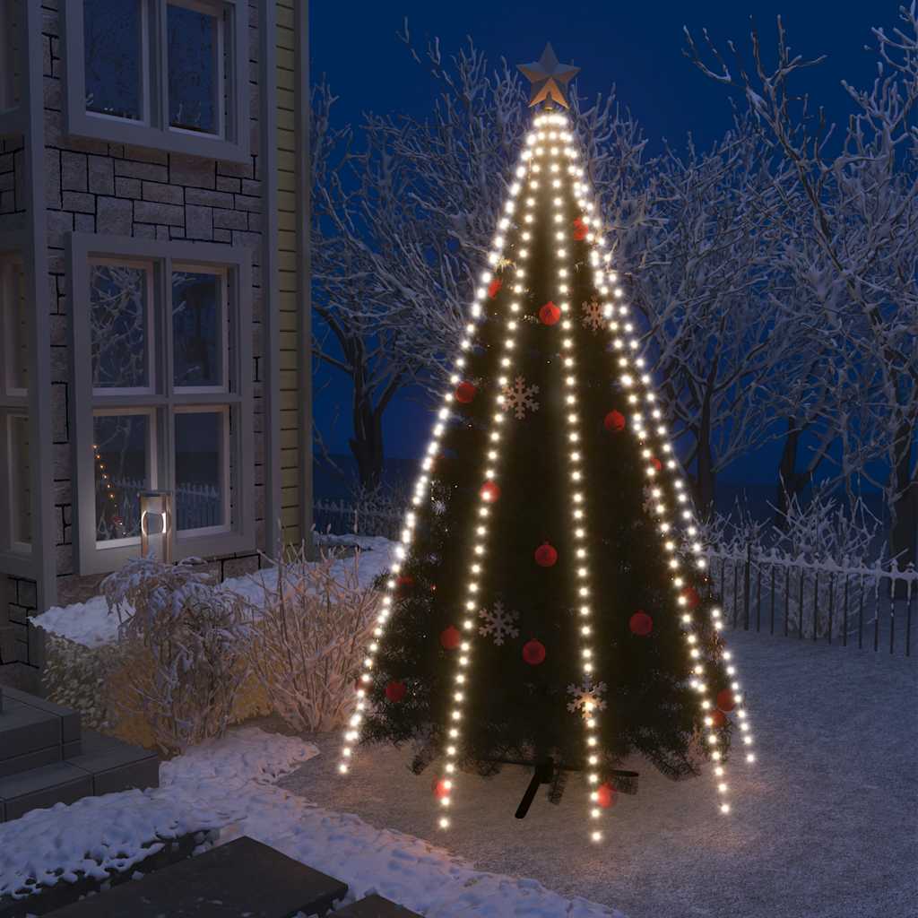 lysnet til juletræ 400 lysdioder 400 cm kold hvidt lys