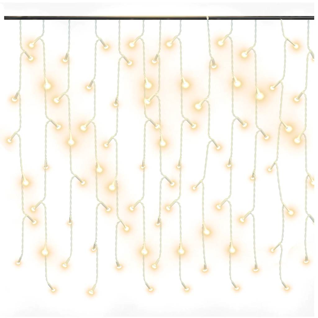 lysgardin 10 m 400 LED'er 8 funktioner varm hvid