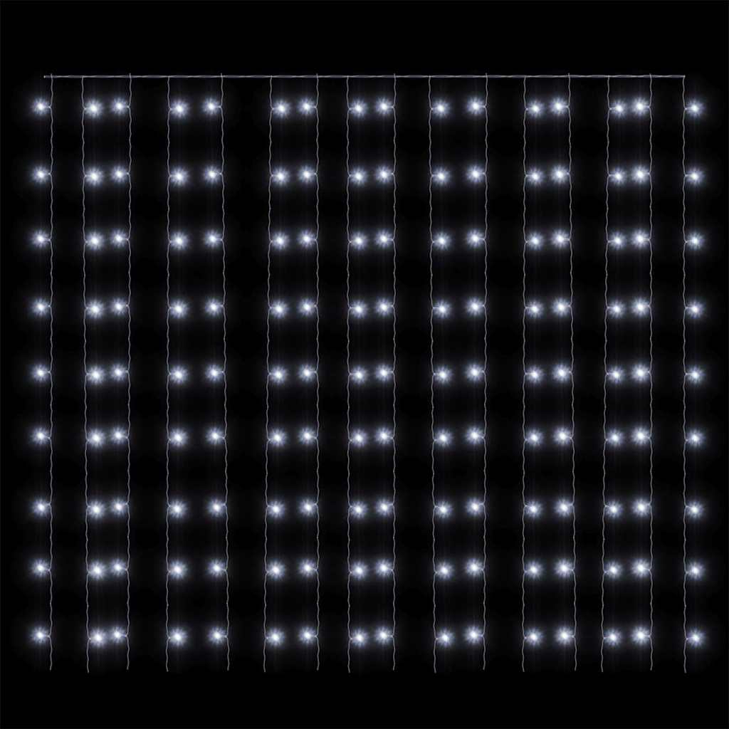 lysgardin 3x3 m 300 LED'er 8 funktioner kold hvid