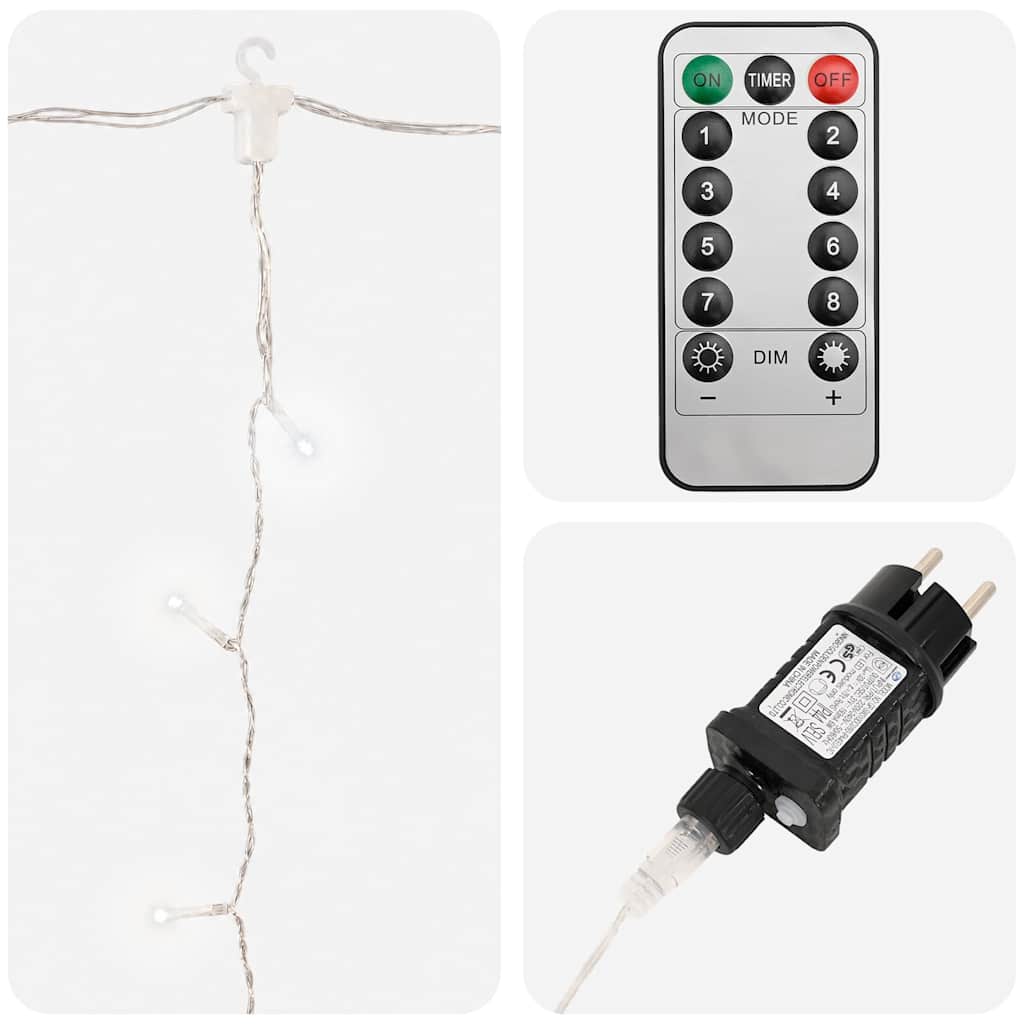 lysgardin 3x3 m 300 LED'er 8 funktioner kold hvid
