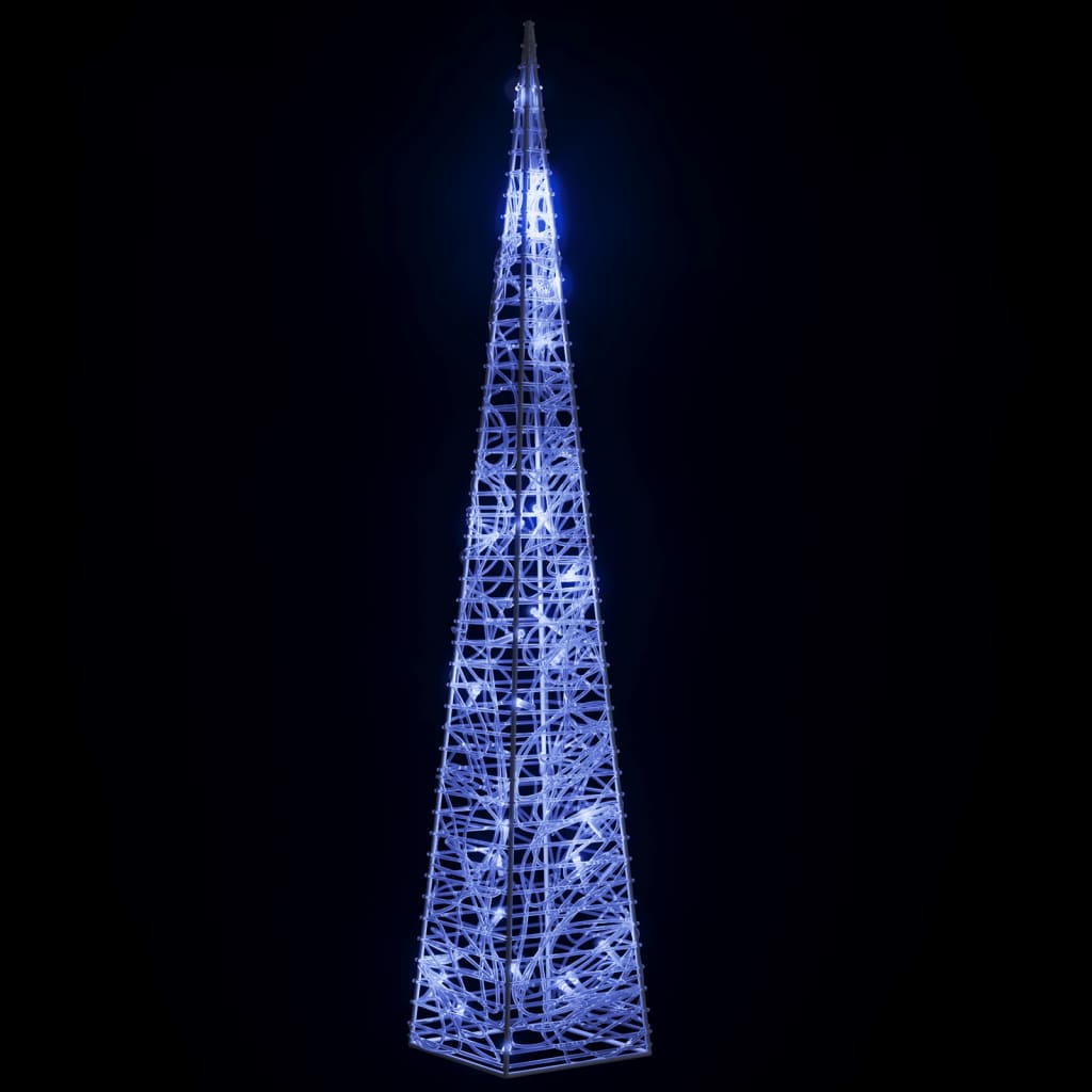 dekorativ LED-lyskegle 60 cm akryl blå