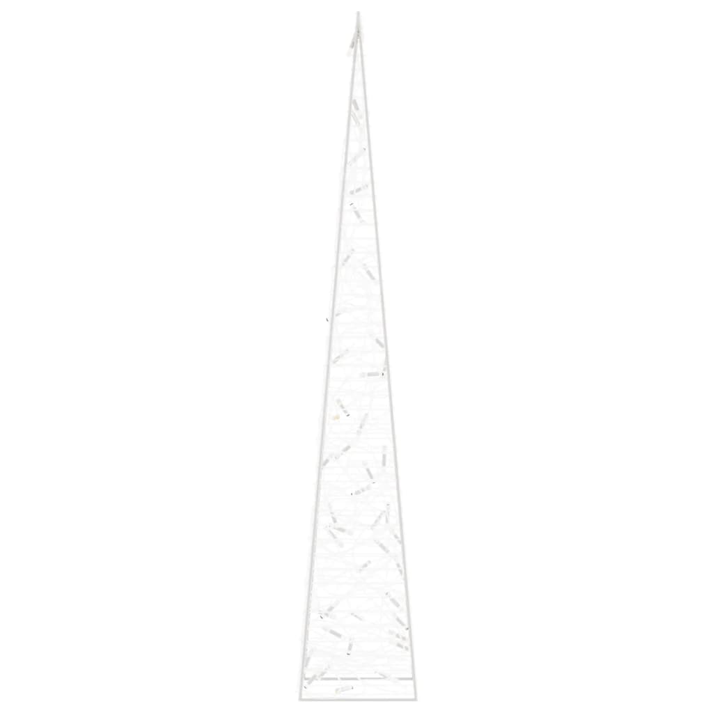 dekorativ LED-lyskegle 90 cm akryl kold hvid