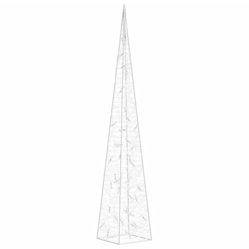 dekorativ LED-lyskegle akryl 90 cm blå