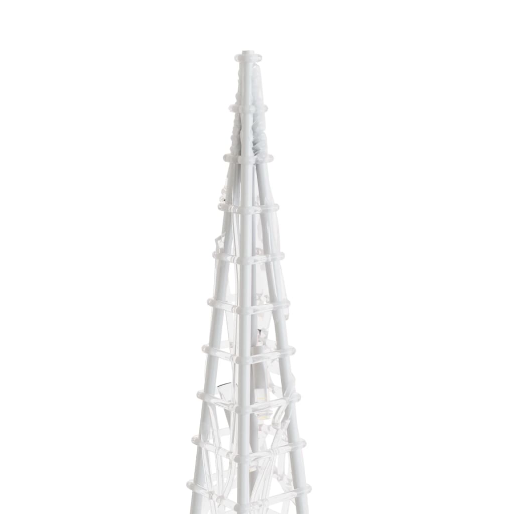 dekorativt LED-lyskeglesæt 30/45/60 cm akryl kold hvid
