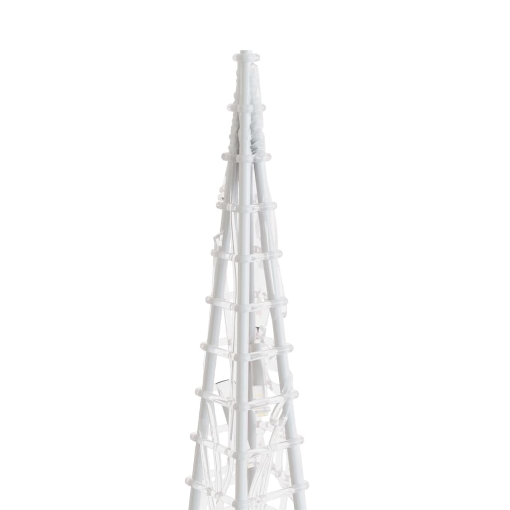 dekorativt LED-lyskeglesæt 60/90/120 cm akryl kold hvid