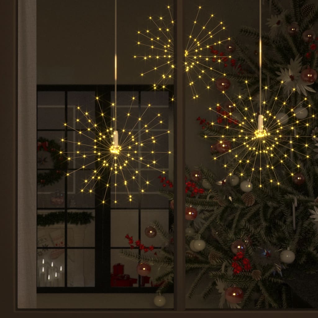 udendørslys fyrværkeridesign 20 cm 140 LED'er varm hvid