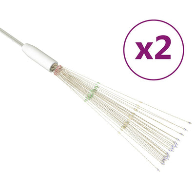 udendørslys fyrværkeridesign 2 stk. 20 cm 280 LED'er flerfarvet