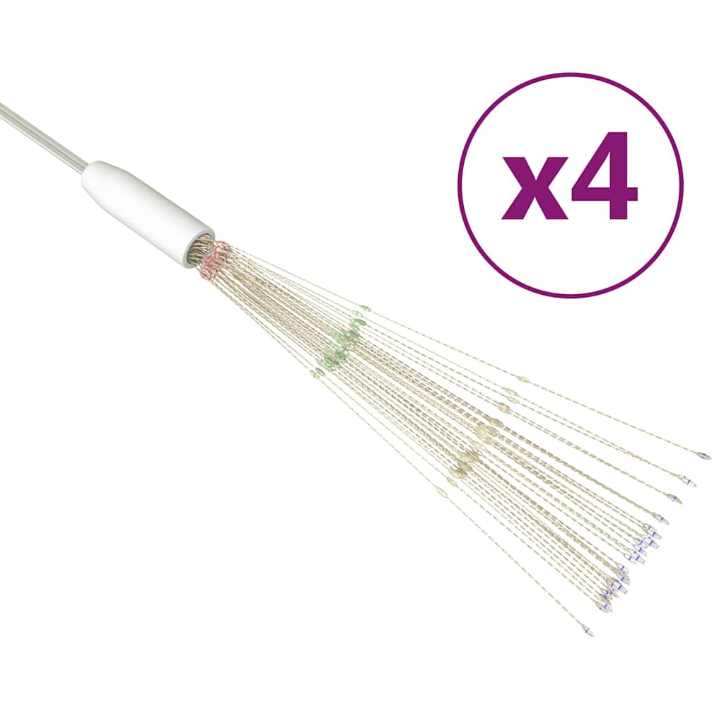 udendørslys fyrværkeridesign 4 stk. 20 cm 560 LED'er flerfarvet