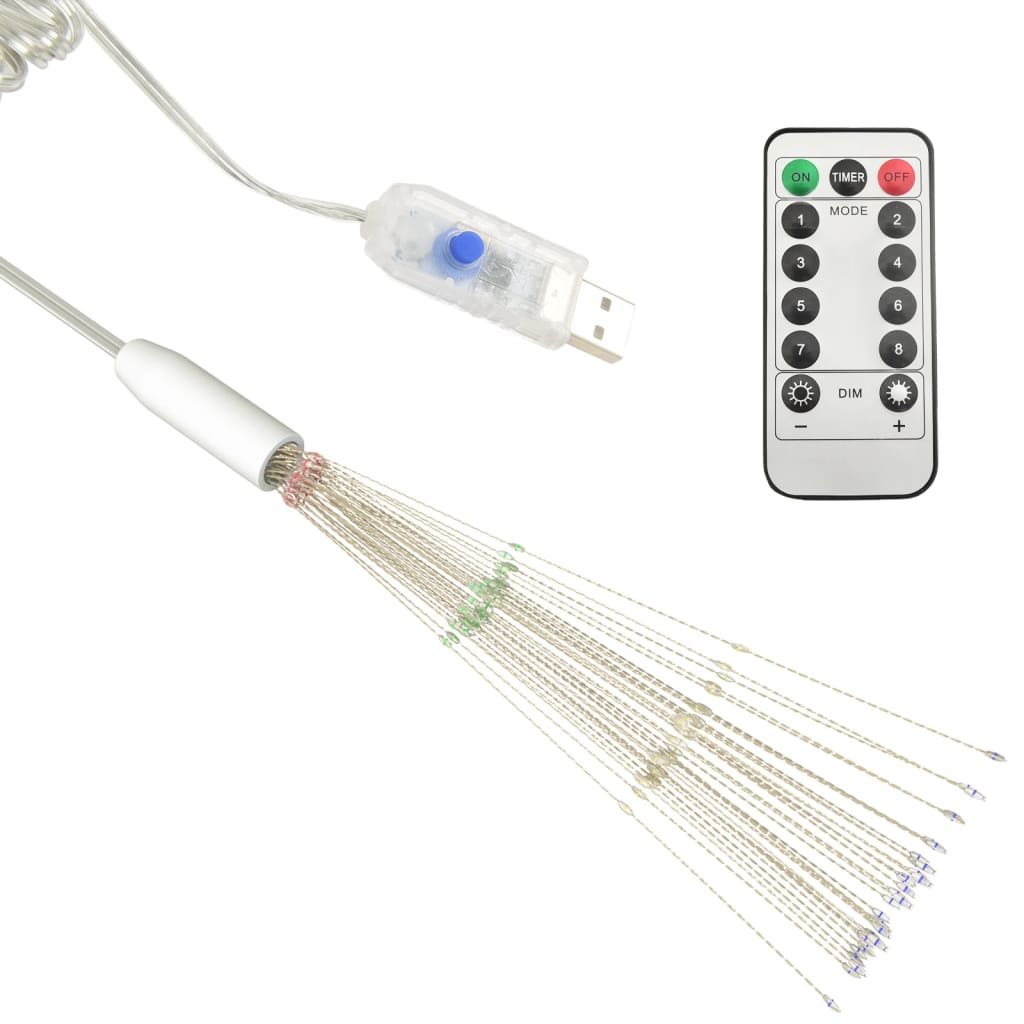 udendørslys fyrværkeridesign 10 stk. 20 cm 1400 LED flerfarvet