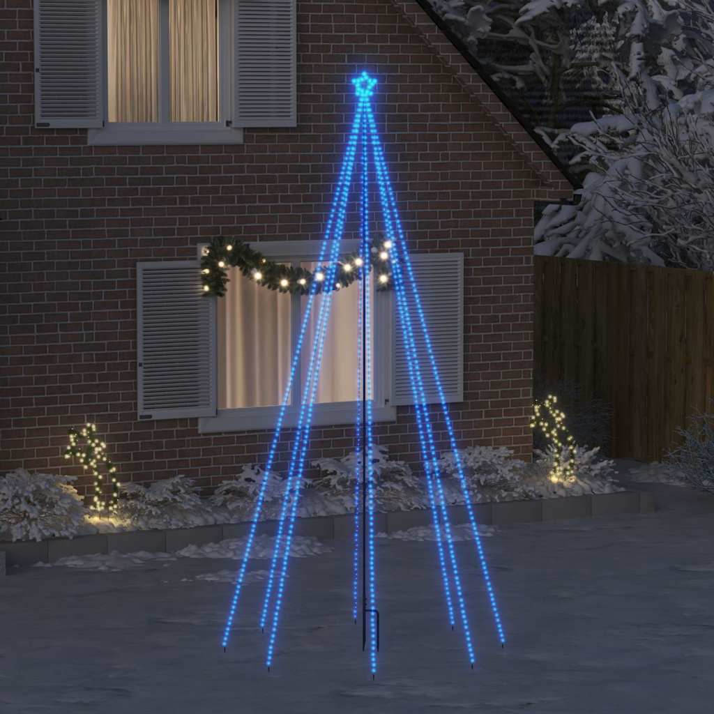 LED-juletræ 576 LED'er 3,6 m inde/ude blåt lys
