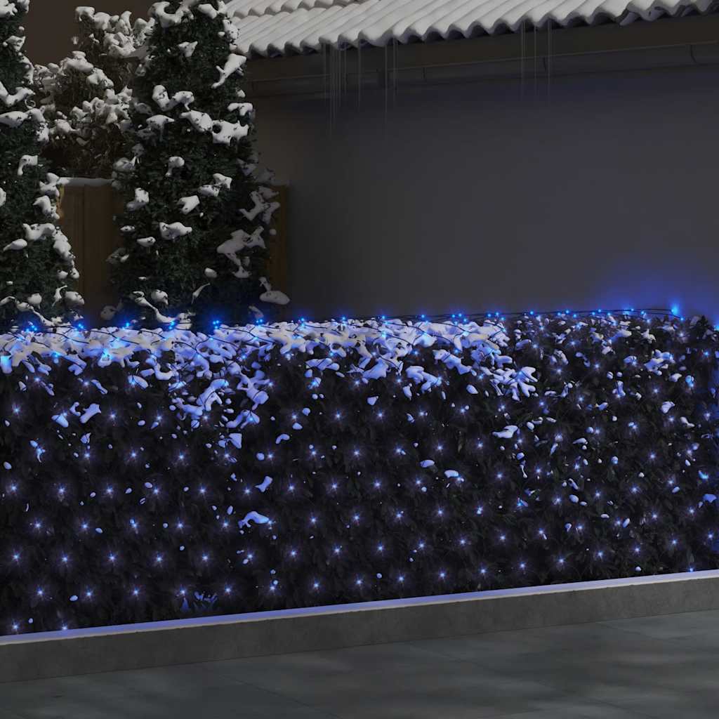 lysnet 3x3 m 306 LED'er inde/ude blåt lys
