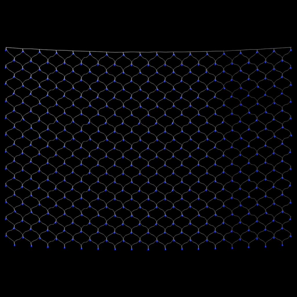 lysnet 3x3 m 306 LED'er inde/ude blåt lys