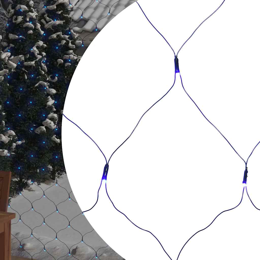 lysnet 3x3 m 306 LED'er inde/ude blåt lys