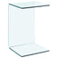 sidebord 40x40x60 cm hærdet glas