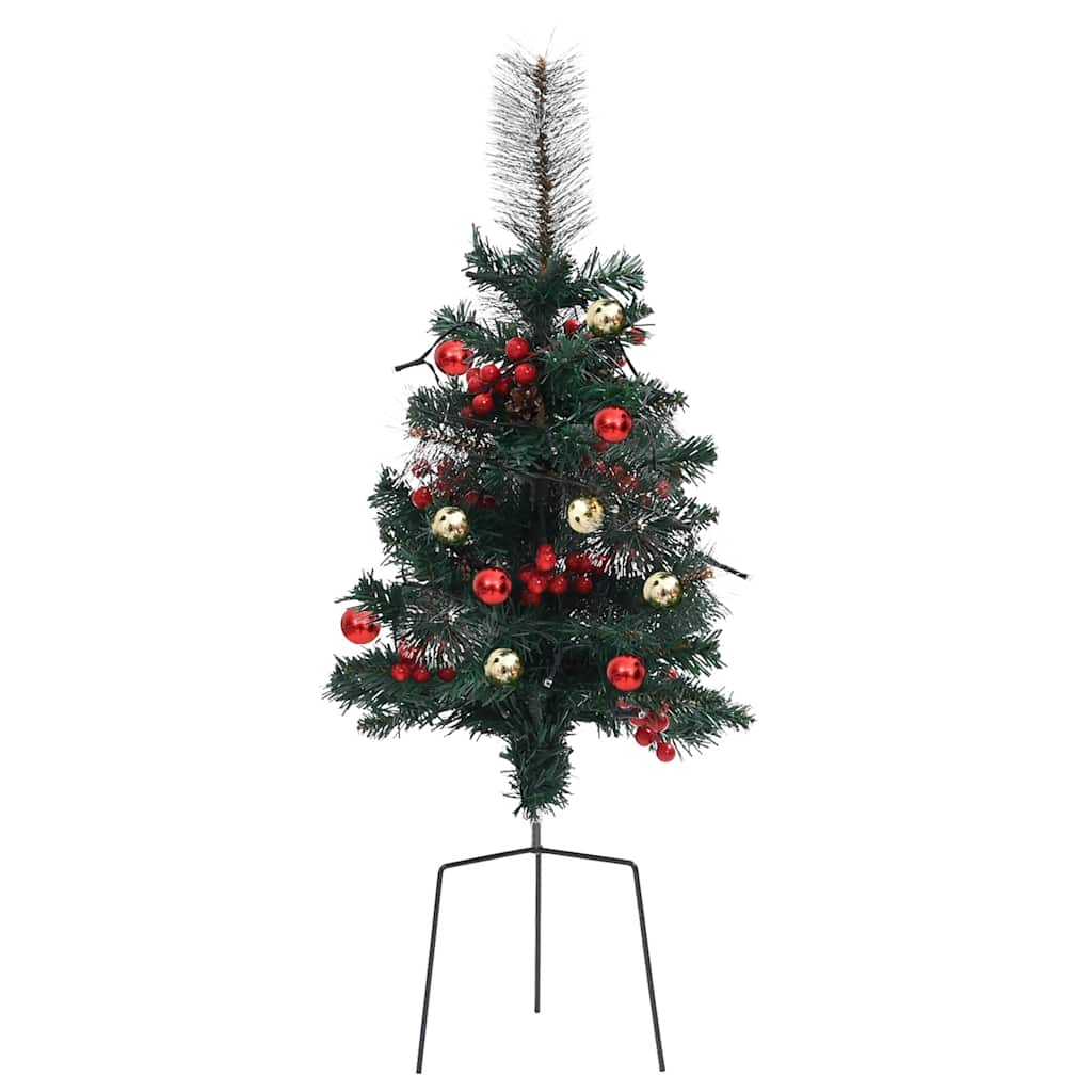 kunstige juletræer med lys 2 stk. til havesti 76 cm PVC